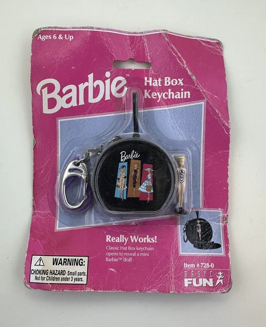Barbie Hat Box Keychain 1999 New In Package #728