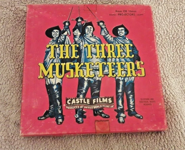 8mm THE THREE MUSKETEERS Castle Films 8 mm Movie Reel