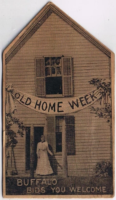 Postcard Old Home Week Buffalo New York NY Fold Out Novelty Views