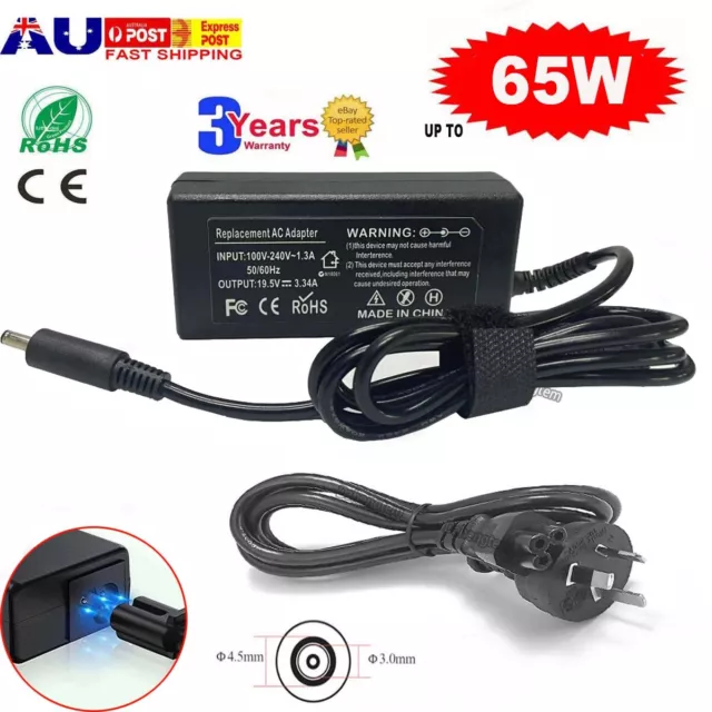 65W Laptop Charger AC Power Adapter For Dell Inspiron 13 14 15 3000 5000 7000