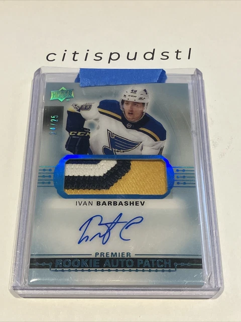 2017-18 Upper Deck Premier RAP Auto Patch Vegas Knights Blues Ivan Barbashev /25