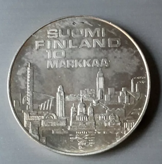 Finnland Finland Suomi  10 Mark Markka 1971 Silber Leichtathletik EM