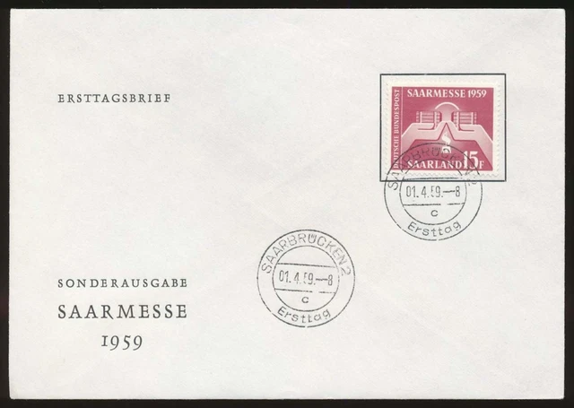 Saarland Nr. 447 auf Ersttagsbrief / FDC  #124313