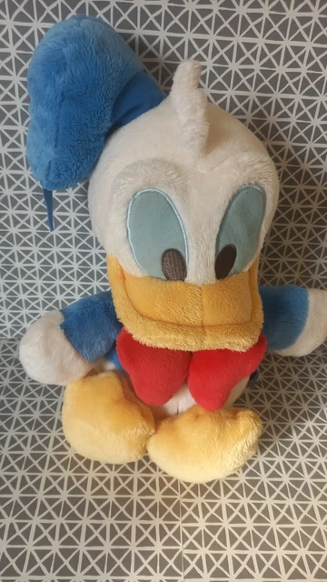 Peluche doudou Donald bleu blanc jaune noeud rouge Disney Nicotoy 30 cm