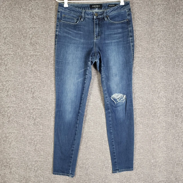 JEANSWEST JEANS WOMENS Size Blue Curve Embracer Skinny 7/8 Denim