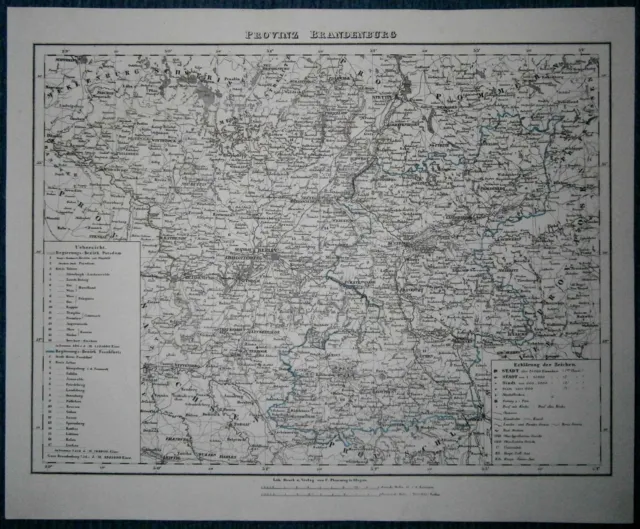1848 Sohr Berghaus map PROVINCE OF BRANDENBURG, KINGDOM OF PRUSSIA, #21