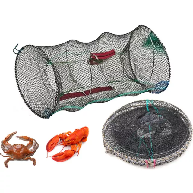 Crab Net For Prawn Shrimp Crayfish Lobster Eel Live Bait Fishing Pot Basket