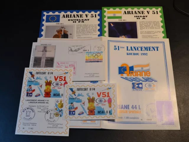 ARIANE V51 Kourou Cnes folder Space cover Insert card sticker ASK YOUR FLIGHT !!