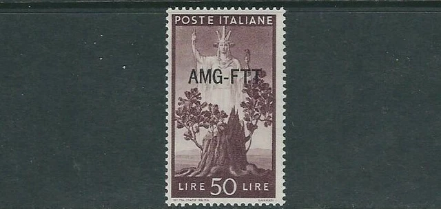 ITALY TRIESTE ZONE A 1949-50 ITALIA and SPROUTING OAK (Scott 68) F/VF MLH