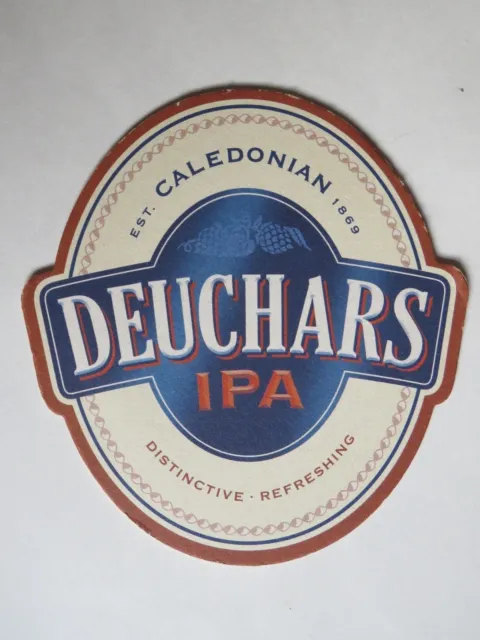 Beer Coaster ~ CALEDONIAN Deuchars IPA ~*~ Edinburgh, SCOTLAND Since 1869