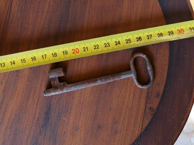 Ancien Crochet Accessoire de Cheminée, Poêle 45 cm de long