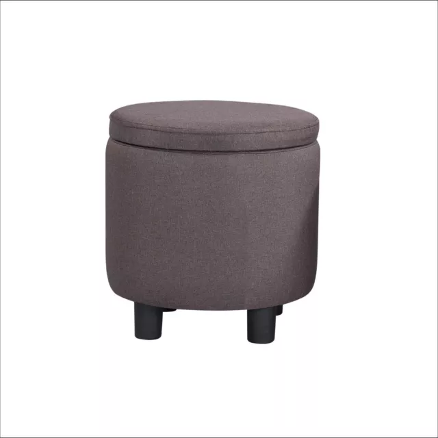 Home Decor Upholstered Round Fabric Tufted Footrest Ottoman Decorative Furniture