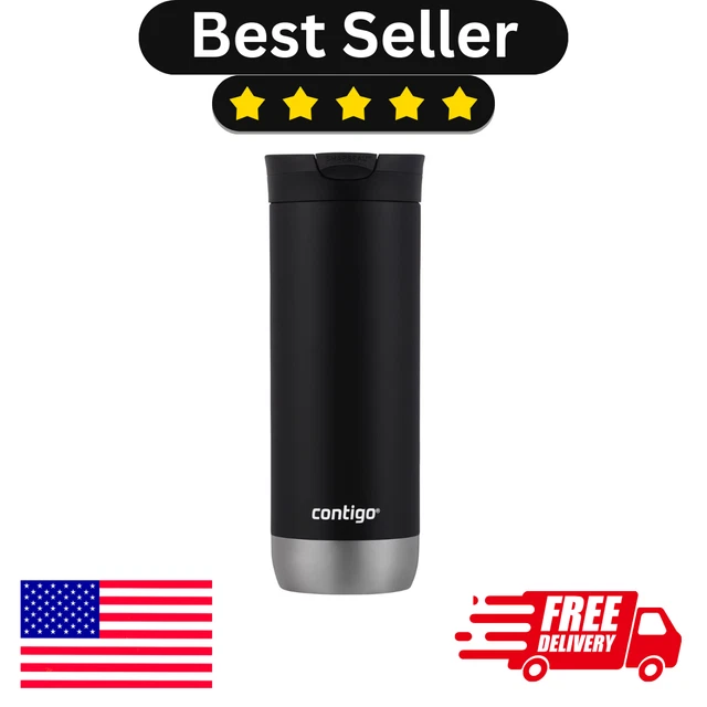 Travel Mug Contigo Leak proof Lid Stainless Steel Thermos 16fl Oz Coffee Tea Cup