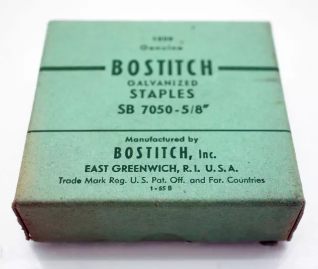 1,000 Bostitch Staples Sb7050 5/8" Box Coated Staples For H4 Hammer