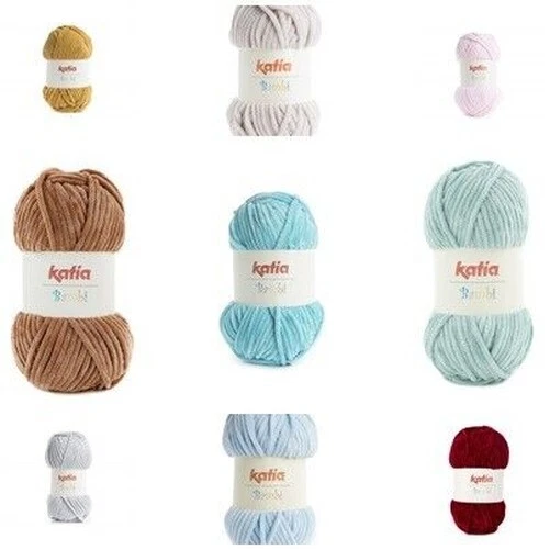 LE BAMBU Katia Yarn - 100g Ball, Cotton Bamboo Blend, Pastel Colors For Summer Knitting