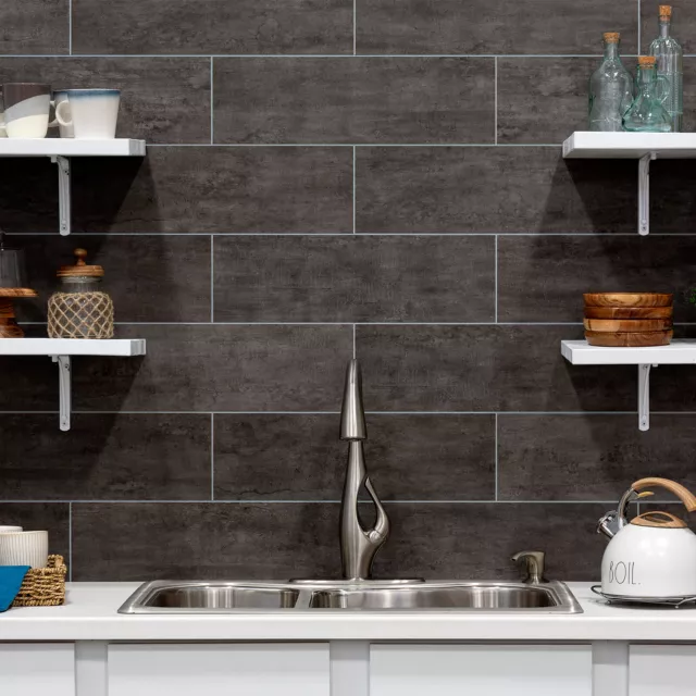 Palisade 22.8 in. x 7.31 in. Interlocking Vinyl Wall/Backsplash Tiles