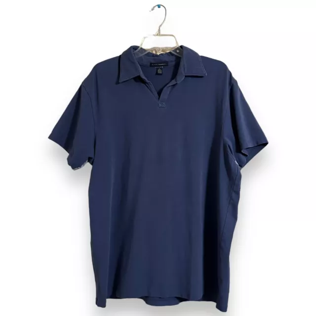 Banana Republic Shirt Mens XL Navy Blue Polo Short Sleeve Extra Large Adult