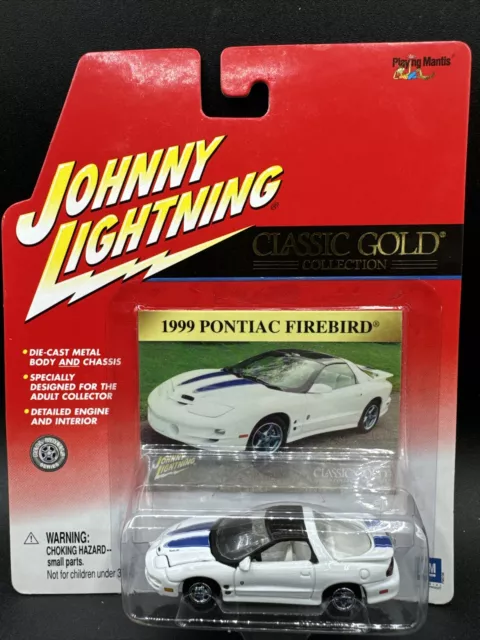 2001 Johnny Lightning RARE WHITE 1999 PONTIAC FIREBIRD Classic Gold Collection