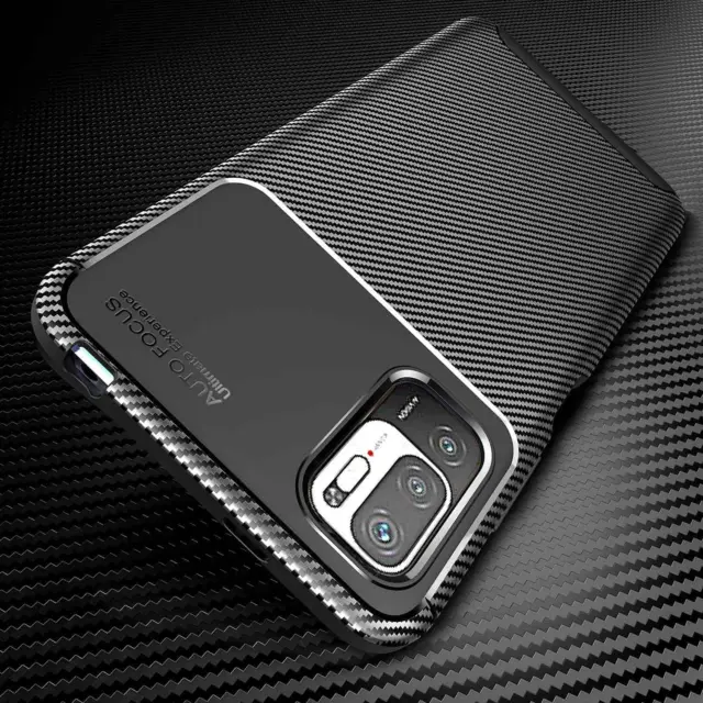 For Xiaomi Redmi Note 10 5G Case, Slim Carbon Fibre Silicone Gel TPU Phone Cover