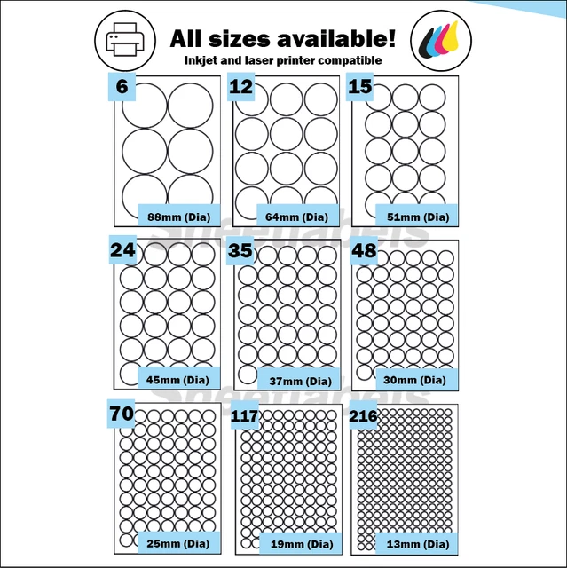 Gommine Autoadesive Rotonde 540 Pezzi – Mix Colori Da 15 Mm, Per Scrapbooking E Decorazioni, Vinile HD