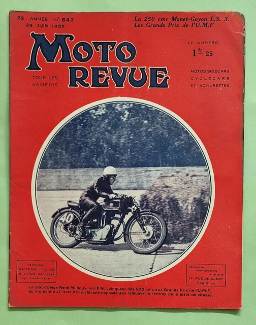 Revue Moto Revue N°626 Mars 1935 - Article Sur Monet Goyon Boîte 4 Vitesses, Occasion, Collector France