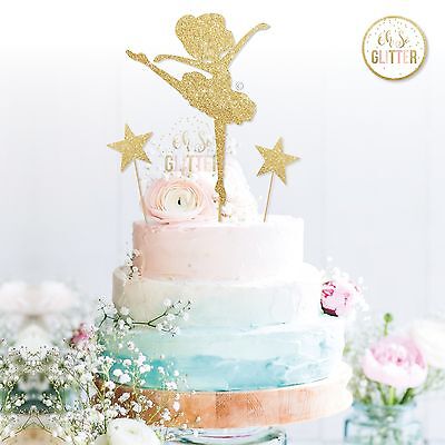 Ballerina cake topper, Ragazze Compleanno, Gold Glitter Cake Topper, Ballerina Party