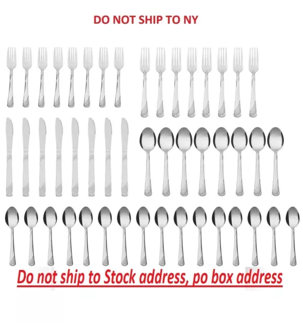 48 Pcs Silverware Set for 8 Stainless Steel Flatware Cutlery Utensil Kitchen New