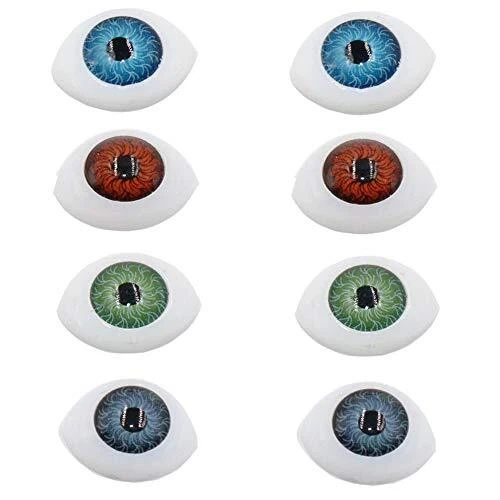 8 Pairs(16PCS) Oval Flat Hollow Back Plastic Eyes Puppet Doll Bear Craft Eyes...