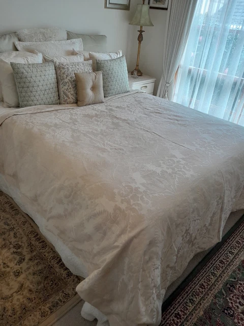 MERCER REID Luxury Collection cream gold jacquard queen quilt doona cover ONLY 39.95 PicClick AU