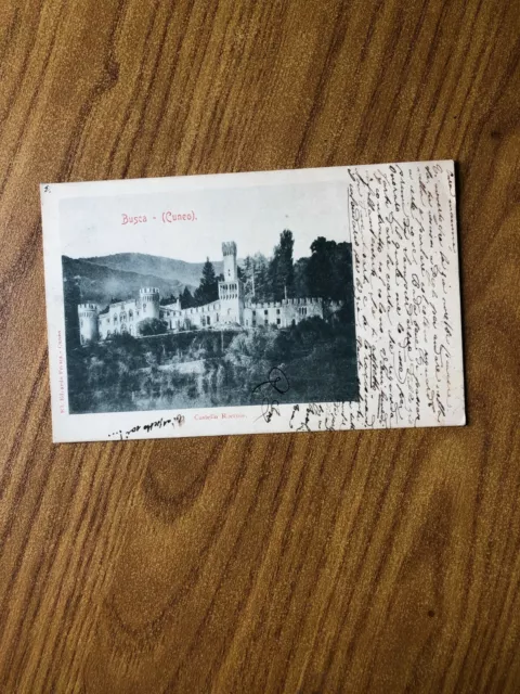 Cartolina Busca Cuneo Castello Roccolo Viaggiata 1903 Oo