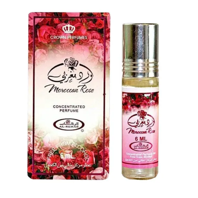 Moroccan Rose 6ml Concentrated Perfume Oil - Al Rehab - Roll On - Single Bottle