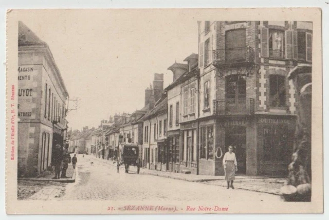 CPA - Sézanne (Marne) - Rue Notre-Dame - (51)