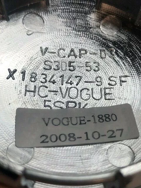 Vogue Tyres V-CAP-03 X1834147-9SF Chrome Wheel Rim Snap In Center Cap