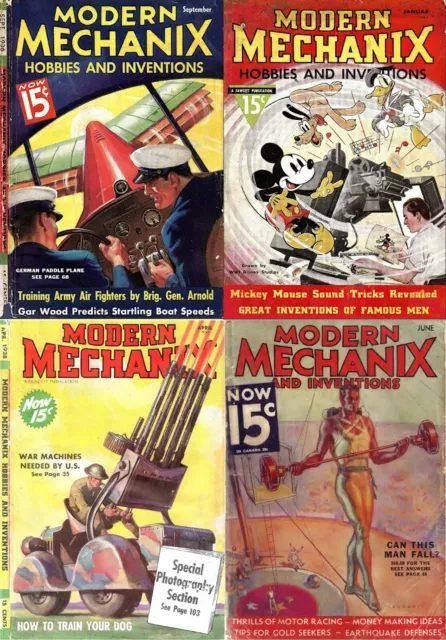 Modern Mechanix Magazine - 43 Old Rare Select Issues - Years (1932-1938) on DVD