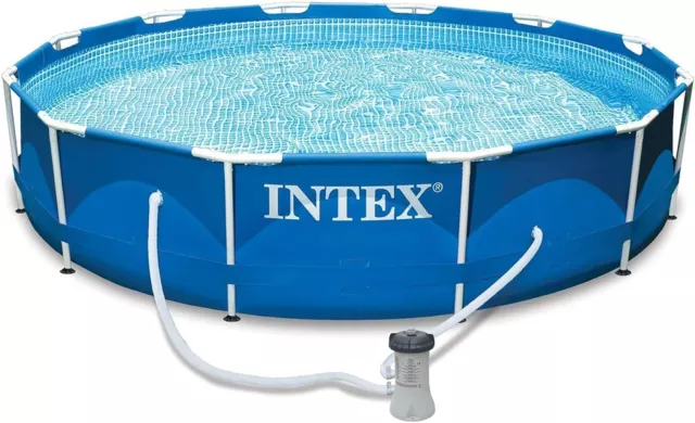 Intex 12ft x 30in Deep Metal Frame Pool with filter pump