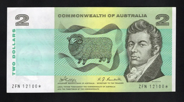 1968 AUSTRALIAN TWO DOLLAR *STAR* BANKNOTE - UNCIRCULATED CONDITION ...