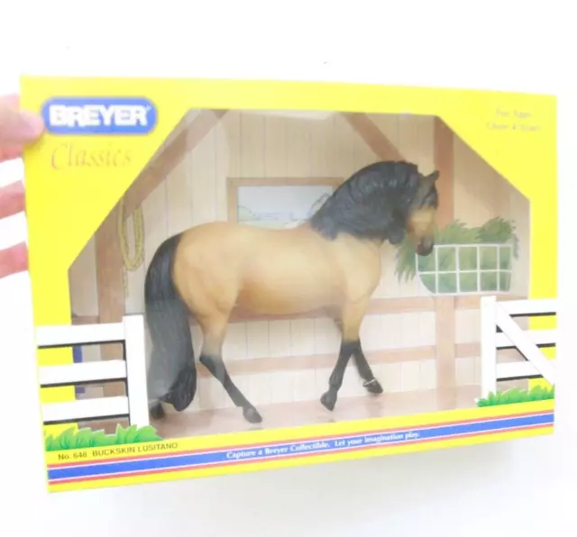 New Classic Breyer Toy Horse Andalusian Mare Buckskin Lusitano #648 1999 FRB 648