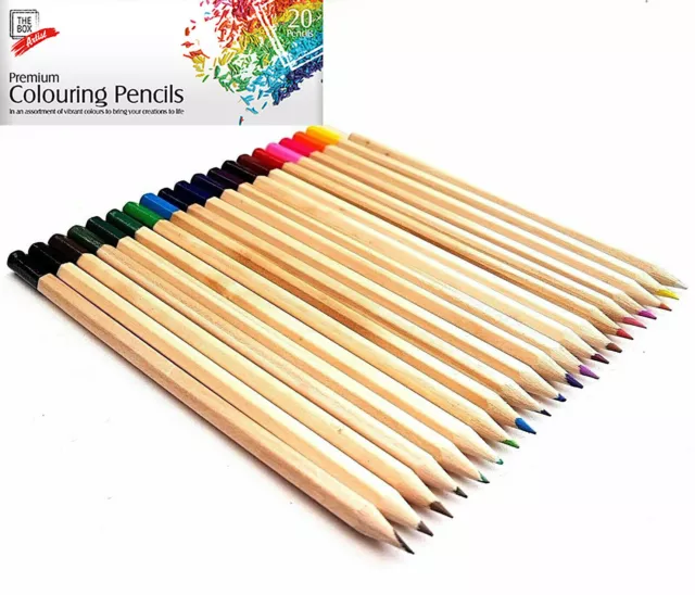 20xPremium Professional Colouring Pencils Set Colours Artist Therapy Kids Adults