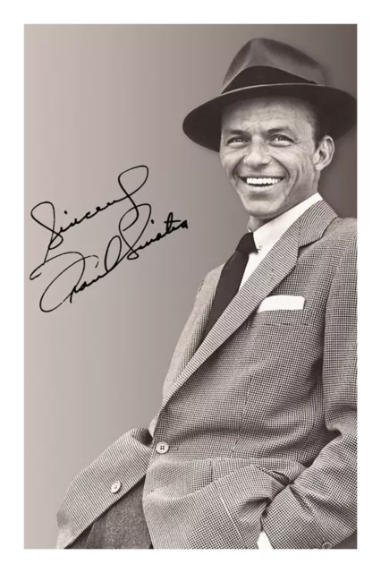 Frank Sinatra Signed A4 Photo Print Autograph Music