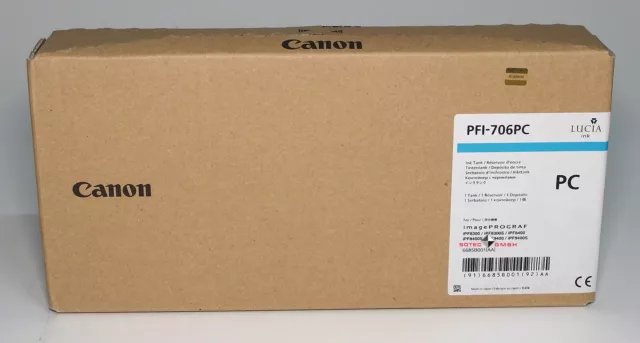 Canon Tinte Ink PFI-706PC Photo-Cyan ImagePROGRAF iPF8300 iPF8400 iPF9400