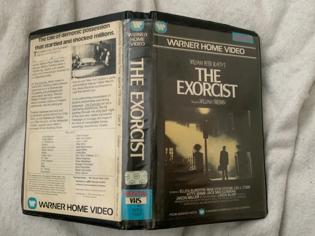 THE EXORCIST 1973 Ex Rental vhs 1st edition in Original Warner Bros