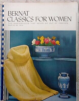 Bernat Classics para Mujer #96 Artesano 1961 De Colección Moda Tejido Suéter Abrigo