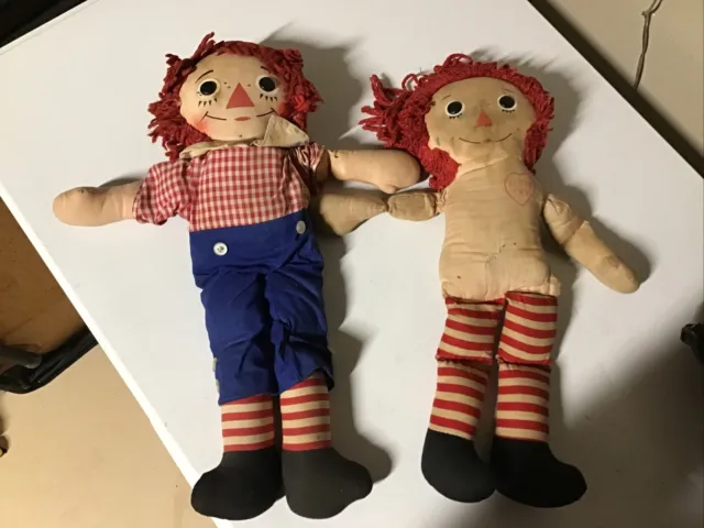 Vintage Raggedy Ann & Andy 1960's Johnny Gruelle Knickerbocker Toy Co.