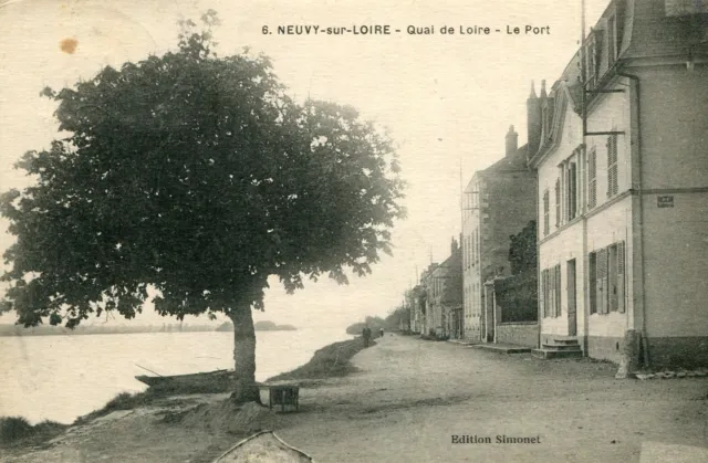 Carte NEUVY SUR LOIRE Quai de la Loire Le Port