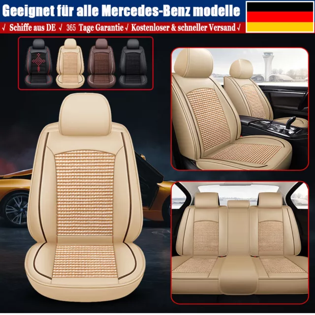 NEU LUXUS LEDER Auto Sitzbezüge vorne hinten Kissen Full Set für  Mercedes-Benz EUR 108,49 - PicClick DE