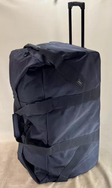 VINTAGE LL BEAN Black Ballistic Nylon Extra Large 34” Upright Wheeled Duffle Bag
