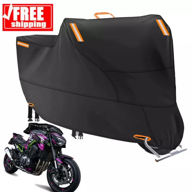 Heavy Duty Motorcycle Motorbike Cover Waterproof Outdoor Rain Dust UV Protector