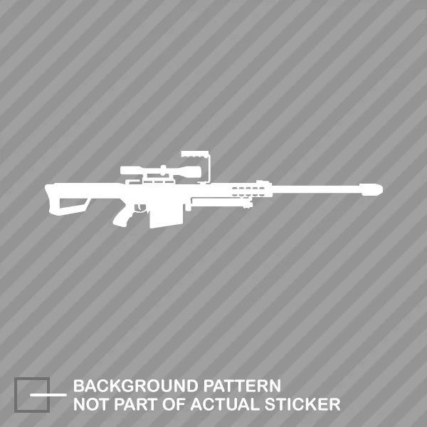 Barrett 50 Cal M82A1 Sticker Die Cut Decal sniper rifle