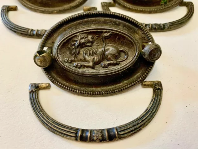 RARE HEPPLEWHITE SET of 4 FEDERAL18th CENTURY Period Original “LION"  AMAZING!