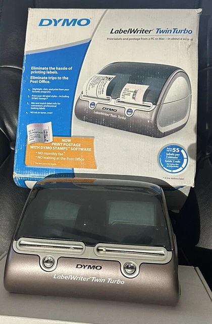 Dymo LabelWriter Twin Turbo USB Thermal Label Printer 93085 With Cords & Labels
